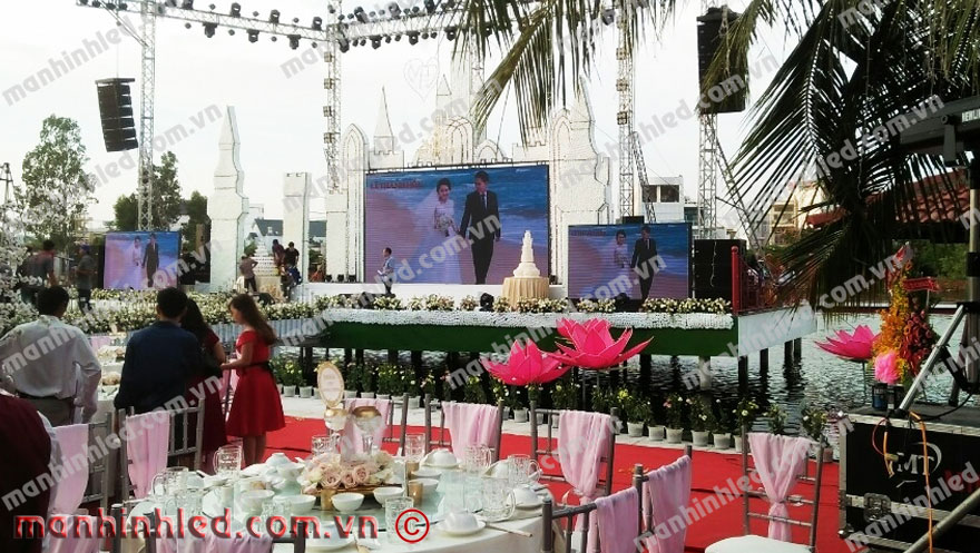 màn hình led VIETKING cho thuê trong đám cưới con gái Chủ Tịch Tập Đoàn Phú Cường