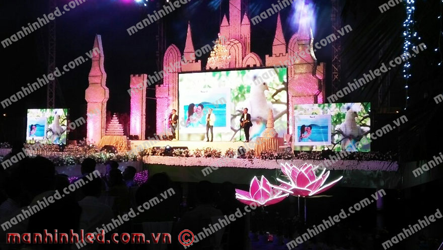 màn hình led VIETKING cho thuê tổ chức cưới con gái Chủ Tịch Tập Đoàn Phú Cường