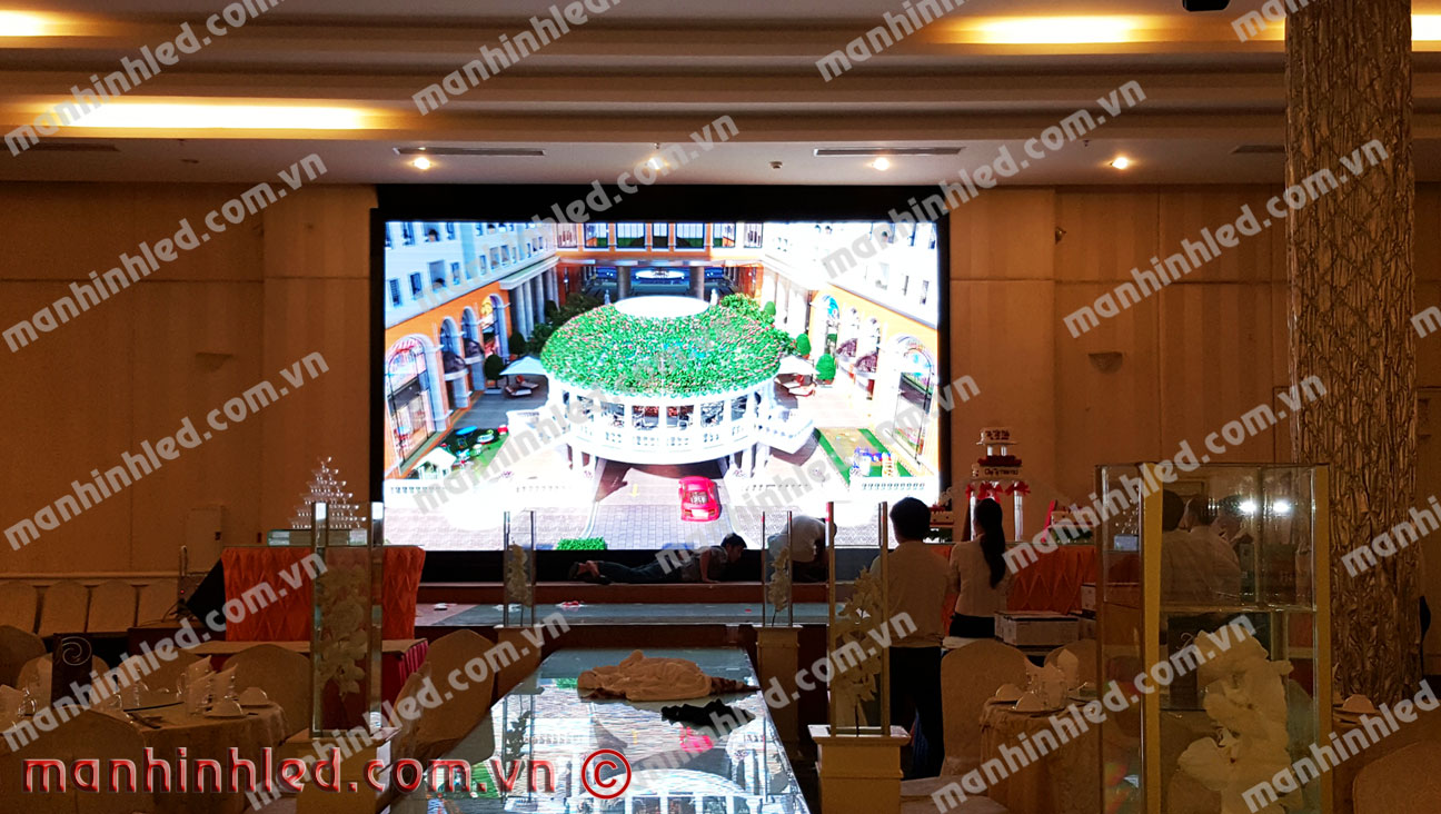màn hình led p5 indoor nhà hàng tiệc cưới đông phương 3 luỹ bán bích